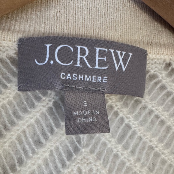 J. Crew 100% Cashmere pointelle button-up short-sleeve cardigan in S - Picture 14 of 15